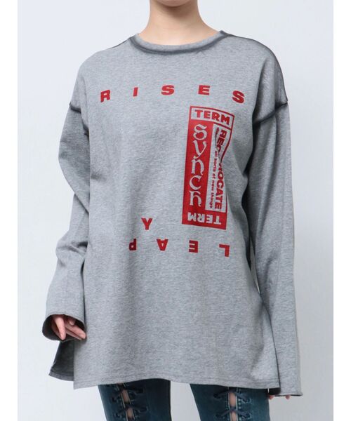 jouetie（ジュエティ）の「ヴィンテージライクロゴロンT（Tシャツ/カットソー・レディース・ブラック/グレー/オフホワイト・MEDIUM）」の7枚目の写真