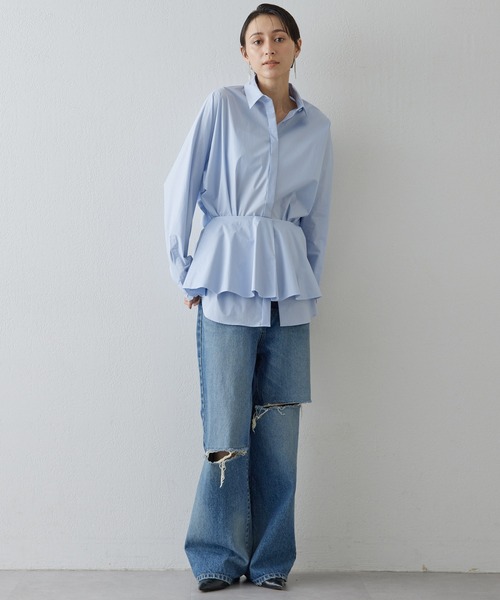 Whim Gazette（ウィムガゼット）の「【GEMINI】ダメージデニム（デニムパンツ・レディース・ブルー・FREE）」の15枚目の写真