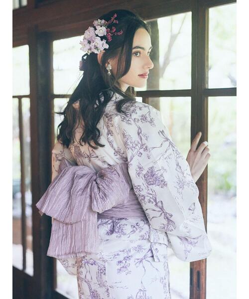 Maison de FLEUR(メゾンドフルール)の「ミュゲリボン浴衣(浴衣・レディース・テラコッタ/ピンク系その他2・FREE)」の3枚目の写真