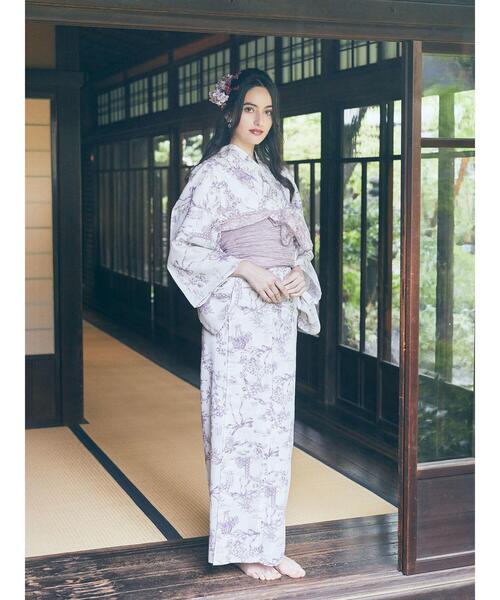 Maison de FLEUR(メゾンドフルール)の「ミュゲリボン浴衣(浴衣・レディース・テラコッタ/ピンク系その他2・FREE)」の6枚目の写真