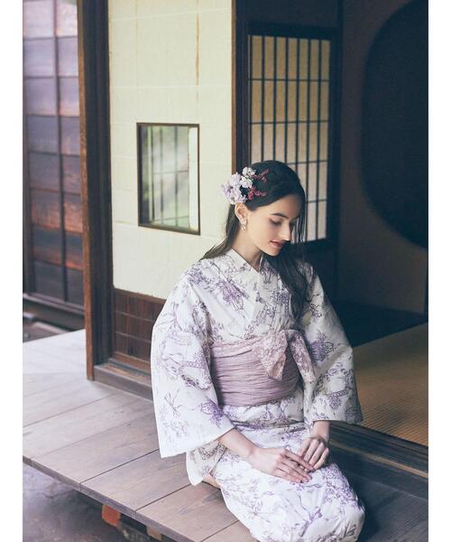 Maison de FLEUR(メゾンドフルール)の「ミュゲリボン浴衣(浴衣・レディース・テラコッタ/ピンク系その他2・FREE)」の7枚目の写真