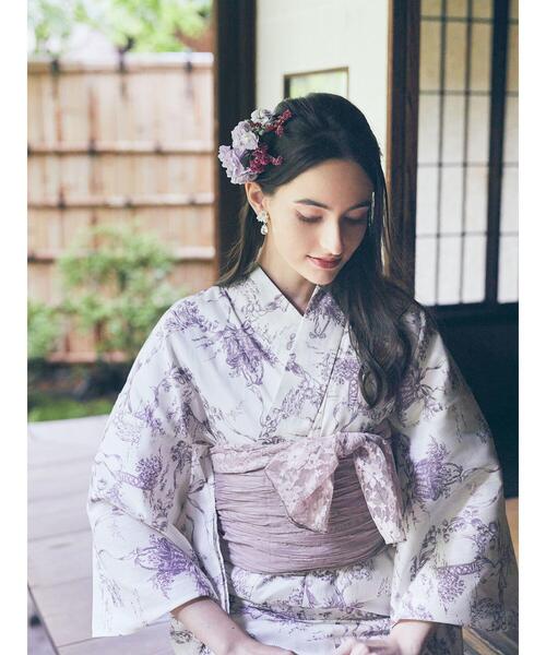 Maison de FLEUR(メゾンドフルール)の「ミュゲリボン浴衣(浴衣・レディース・テラコッタ/ピンク系その他2・FREE)」の8枚目の写真