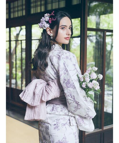 Maison de FLEUR(メゾンドフルール)の「ミュゲリボン浴衣(浴衣・レディース・テラコッタ/ピンク系その他2・FREE)」の9枚目の写真