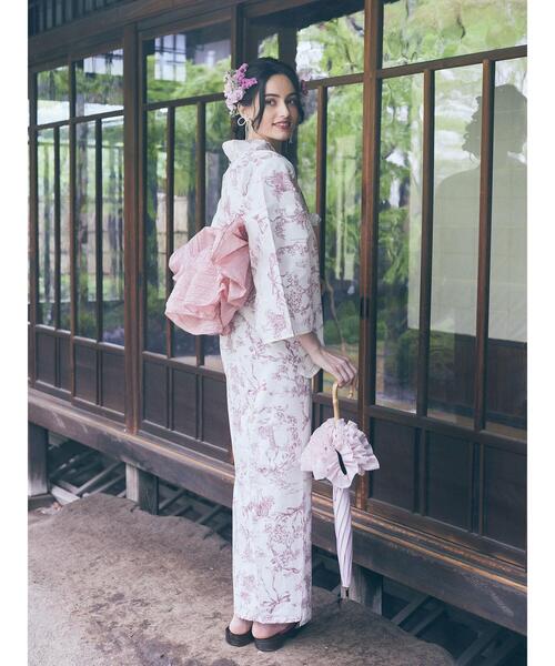 Maison de FLEUR(メゾンドフルール)の「ミュゲリボン浴衣(浴衣・レディース・テラコッタ/ピンク系その他2・FREE)」の22枚目の写真