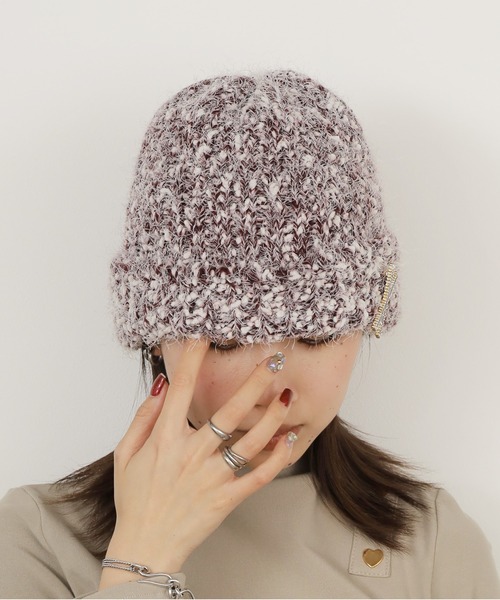 VARZAR/バザール VA brooch bokashi knit beanie ビーニー