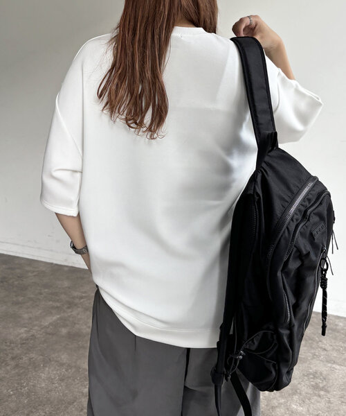 CPCM（シーピーシーエム）の「接触冷感ダンボールT（Tシャツ/カットソー・レディース・ホワイト/チャコールグレー/グレー/ブラック/ホワイト系その他2/グリーン系その他/ホワイト系その他・LARGE/SMALL/MEDIUM）」の12枚目の写真