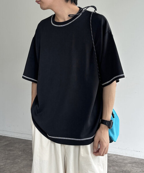 CPCM（シーピーシーエム）の「接触冷感ダンボールT（Tシャツ/カットソー・レディース・ホワイト/チャコールグレー/グレー/ブラック/ホワイト系その他2/グリーン系その他/ホワイト系その他・LARGE/SMALL/MEDIUM）」の8枚目の写真