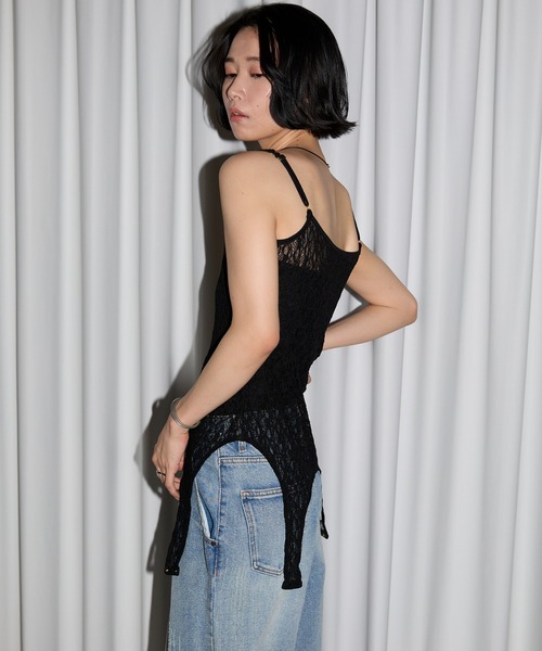 leimn（レイムン）の「レース２WAYタンクトップ（タンクトップ・レディース・ホワイト/ブラック・FREE）」の6枚目の写真