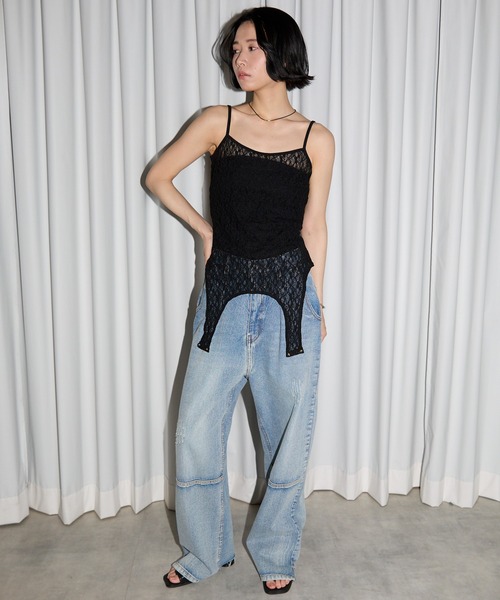 leimn（レイムン）の「レース２WAYタンクトップ（タンクトップ・レディース・ホワイト/ブラック・FREE）」の12枚目の写真