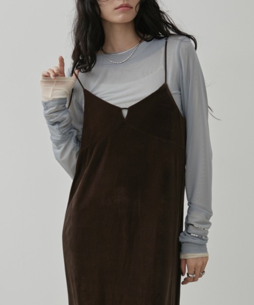 ANDMARY レイヤードトップス　F ANDMARY】Doggy fur tops