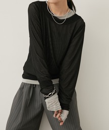 Aunt Marie's | シアーレイヤードトップス(Tシャツ/カットソー)