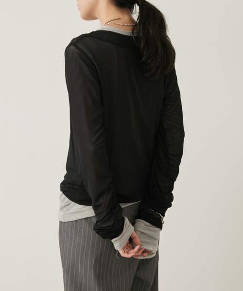 シアーレイヤードトップス（Tシャツ/カットソー）｜Aunt Marie's