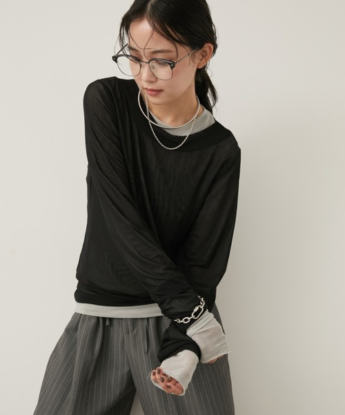 トップス ANT シアーレイヤードトップス（Tシャツ/カットソー）｜Aunt Marie's