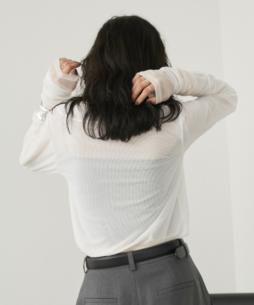 シアーレイヤードトップス（Tシャツ/カットソー）｜Aunt Marie's