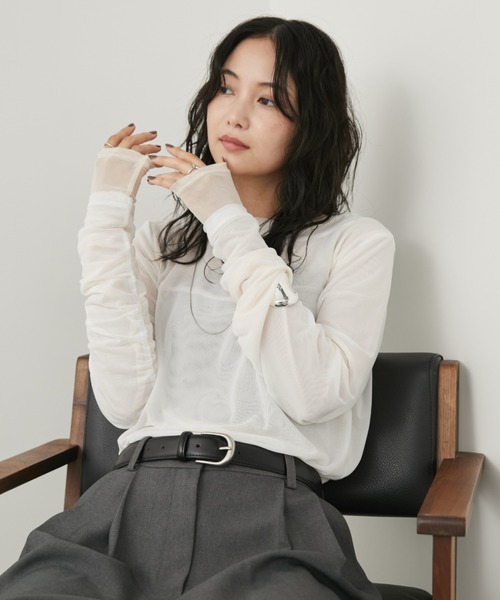 ANDMARY レイヤードトップス　F 0122f13dcd054347bfff53f29d4cdb