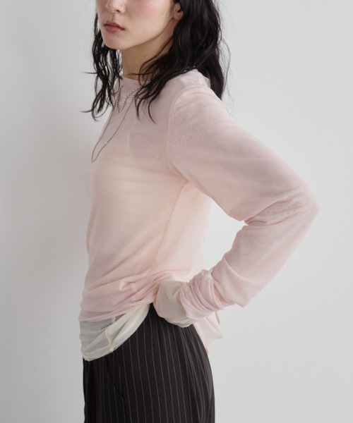 Aunt Marie's（アントマリーズ）の「シアーレイヤードトップス【2枚