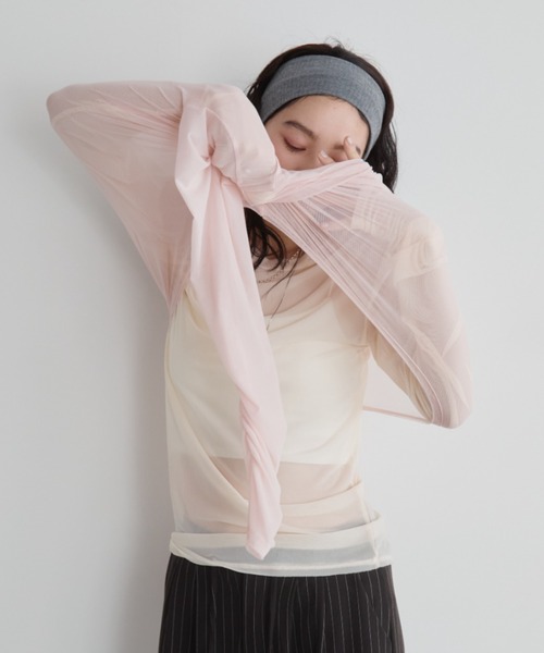 Aunt Marie's（アントマリーズ）の「シアーレイヤードトップス【2枚