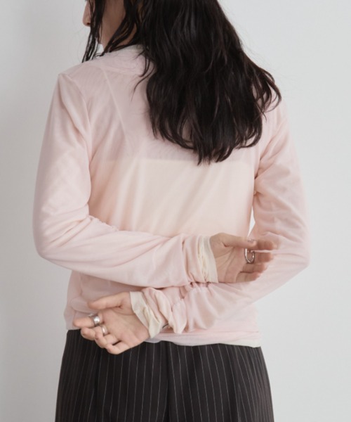 Aunt Marie's（アントマリーズ）の「シアーレイヤードトップス【2枚