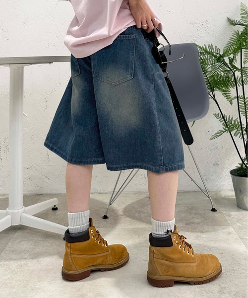 sedacle(セダクル)の「デザインハーフパンツ(デニムパンツ・メンズ・インディゴブルー・SMALL/MEDIUM/LARGE)」の4枚目の写真