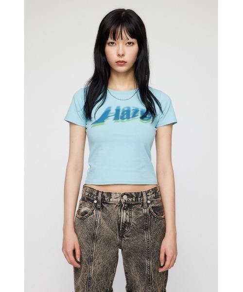 LAGUA GEM（ラグアジェム）の「GROW HAZY Tシャツ（Tシャツ/カットソー・レディース・ホワイト/ライトブルー/ブラック・FREE）」の12枚目の写真