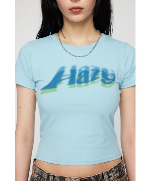LAGUA GEM（ラグアジェム）の「GROW HAZY Tシャツ（Tシャツ/カットソー・レディース・ホワイト/ライトブルー/ブラック・FREE）」の17枚目の写真
