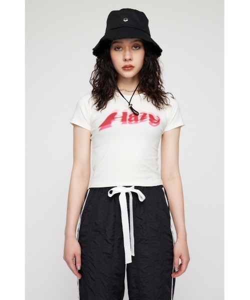 LAGUA GEM（ラグアジェム）の「GROW HAZY Tシャツ（Tシャツ/カットソー・レディース・ホワイト/ライトブルー/ブラック・FREE）」の4枚目の写真