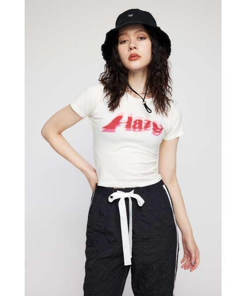 LAGUA GEM（ラグアジェム）の「GROW HAZY Tシャツ（Tシャツ/カットソー・レディース・ホワイト/ライトブルー/ブラック・FREE）」の5枚目の写真