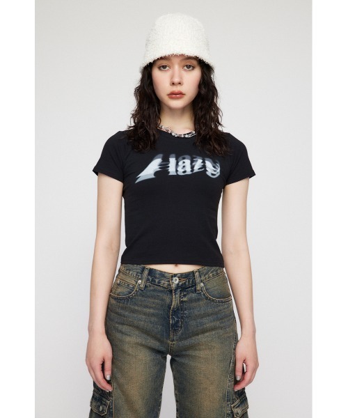 LAGUA GEM（ラグアジェム）の「GROW HAZY Tシャツ（Tシャツ/カットソー・レディース・ホワイト/ライトブルー/ブラック・FREE）」の8枚目の写真