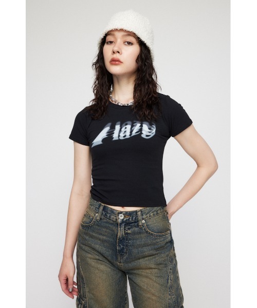 LAGUA GEM（ラグアジェム）の「GROW HAZY Tシャツ（Tシャツ/カットソー・レディース・ホワイト/ライトブルー/ブラック・FREE）」の9枚目の写真