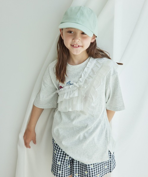 ROPE' PICNIC（ロペピクニック）の「【KIDS】バックリボンキャップ/リンクコーデ（キャップ・キッズ・キナリ/ライトグリーン・FREE）」の5枚目の写真