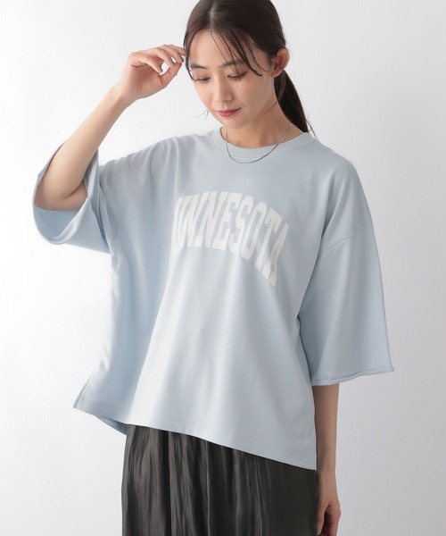 RHC ブラック 七分袖カットソー セール】乾きやすいプリント7分袖/115476（Tシャツ/カットソー