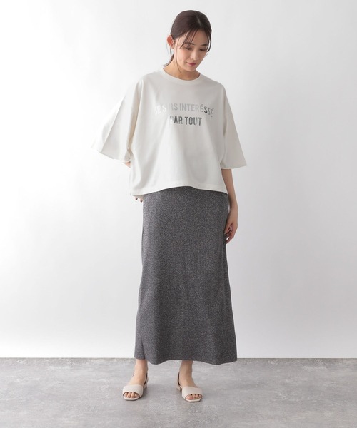 GLOBAL WORK（グローバルワーク）の「乾きやすいプリント7分袖/115476（Tシャツ/カットソー・レディース・ブラック系8/ホワイト系8/ホワイト系7/ブルー系1/グレー系2/グレー系1/ブラック系9・REGULAR/SHORT）」の8枚目の写真