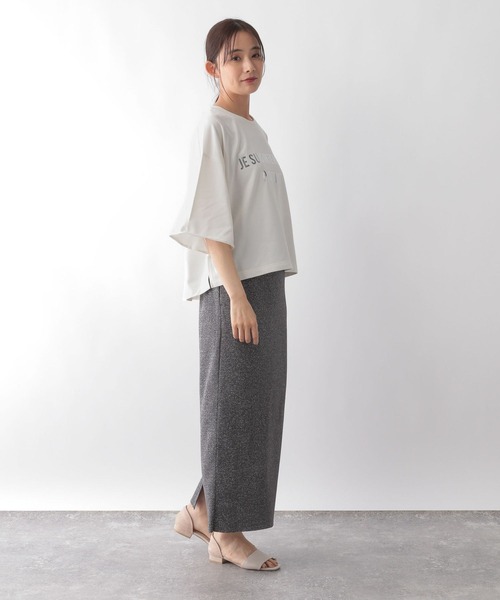 GLOBAL WORK（グローバルワーク）の「乾きやすいプリント7分袖/115476（Tシャツ/カットソー・レディース・ブラック系8/ホワイト系8/ホワイト系7/ブルー系1/グレー系2/グレー系1/ブラック系9・REGULAR/SHORT）」の9枚目の写真