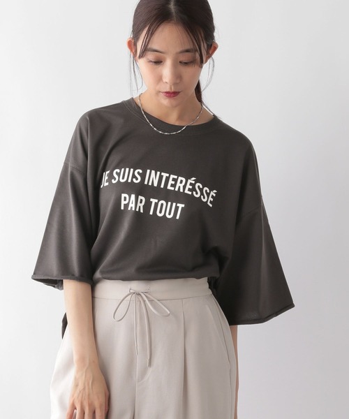 GLOBAL WORK（グローバルワーク）の「乾きやすいプリント7分袖/115476（Tシャツ/カットソー・レディース・ブラック系8/ホワイト系8/ホワイト系7/ブルー系1/グレー系2/グレー系1/ブラック系9・REGULAR/SHORT）」の18枚目の写真