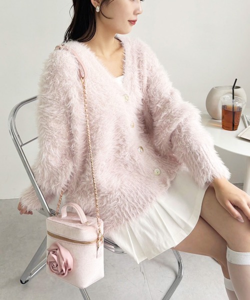 one after another NICE CLAUP（ワンアフターアナザーナイスクラップ）の「【plume】ローズバニティショルダーバッグ（ショルダーバッグ・レディース・ブラック/アイボリー/ピンク・FREE）」の7枚目の写真