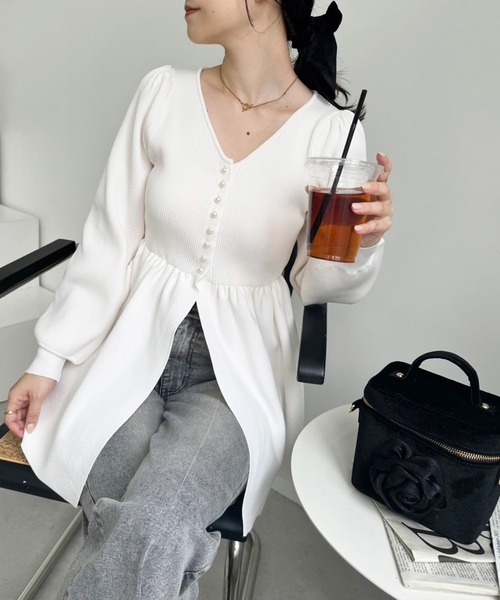 one after another NICE CLAUP（ワンアフターアナザーナイスクラップ）の「【plume】ローズバニティショルダーバッグ（ショルダーバッグ・レディース・ブラック/アイボリー/ピンク・FREE）」の9枚目の写真