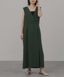 【アメリカ製社交ダンス衣装】ワンピースドレス Coty 黄緑 袖なし 無地 アメリカ製社交ダンス衣装】ワンピースドレス Coty 黄緑 袖なし 無地