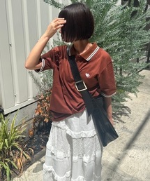 nemne store | 【低身長サイズあり】ハートポロシャツ(ポロシャツ)