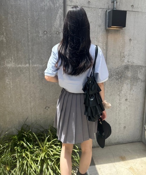 nemne store(ネンネストア)の「【低身長サイズあり】ハートポロシャツ(ポロシャツ・レディース・ライトブルー/アイボリー/ブラウン・MEDIUM/SMALL)」の10枚目の写真