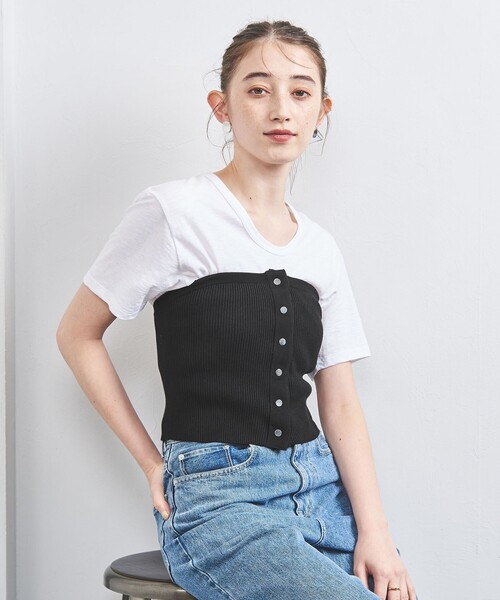 美品】UNITED ARROWS ニットビスチェ 黒 - メルカリ