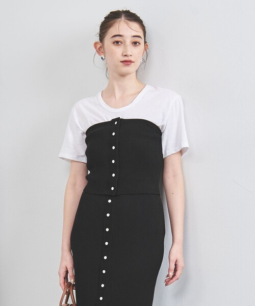 UNITED ARROWS(ユナイテッドアローズ)の「リブニット ビスチェ(チューブトップ・レディース・ダークグレー/ブラック・FREE)」の11枚目の写真