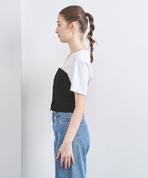 UNITED ARROWS(ユナイテッドアローズ)の「リブニット ビスチェ(チューブトップ・レディース・ダークグレー/ブラック・FREE)」の3枚目の写真