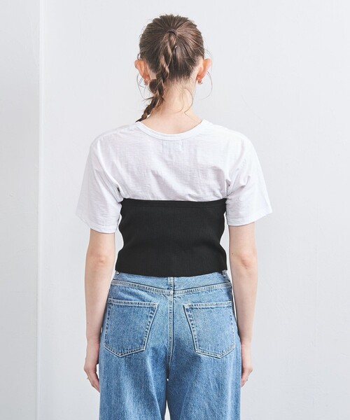 UNITED ARROWS(ユナイテッドアローズ)の「リブニット ビスチェ(チューブトップ・レディース・ダークグレー/ブラック・FREE)」の12枚目の写真