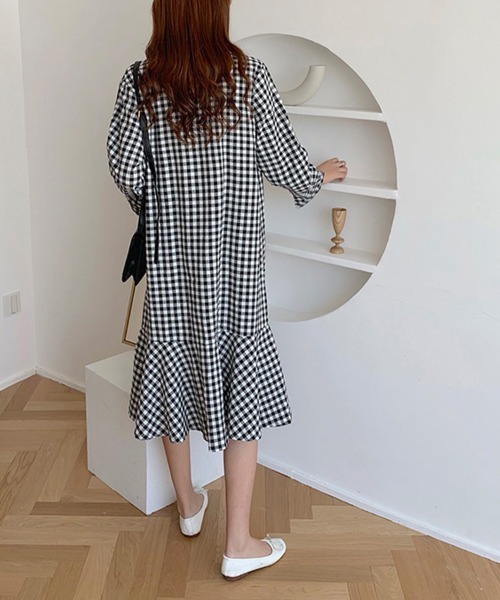 セール】ギンガムチェックワンピース（ワンピース）｜Doux Belle