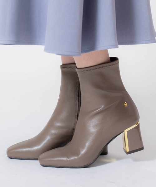 NOELA（ノエラ）の「ストレッチロゴショートブーツ（ブーツ・レディース・ブラウン/グレー/ブラック・S/M/L）」の11枚目の写真