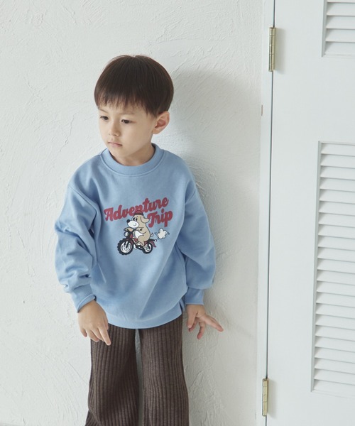 pairmanon（ペアマノン）の「裏毛 選べる8デザイン ポップ プリントトレーナー（スウェット・キッズ・ホワイト系その他/パープル系その他/ベージュ系その他2/ブルー系その他4/ブルー系その他2/ピンク系その他/ブルー系その他3/グレー系その他/イエロー系その他/ベージュ系その他/グリーン系その他/ブルー系その他/グリーン系その他2/ピンク系その他2/ブラック系その他/オレンジ系その他・110/150/140/120/90/100/130）」の8枚目の写真