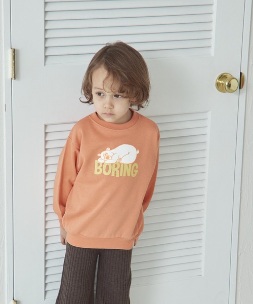 pairmanon（ペアマノン）の「裏毛 選べる8デザイン ポップ プリントトレーナー（スウェット・キッズ・ホワイト系その他/パープル系その他/ベージュ系その他2/ブルー系その他4/ブルー系その他2/ピンク系その他/ブルー系その他3/グレー系その他/イエロー系その他/ベージュ系その他/グリーン系その他/ブルー系その他/グリーン系その他2/ピンク系その他2/ブラック系その他/オレンジ系その他・110/150/140/120/90/100/130）」の16枚目の写真