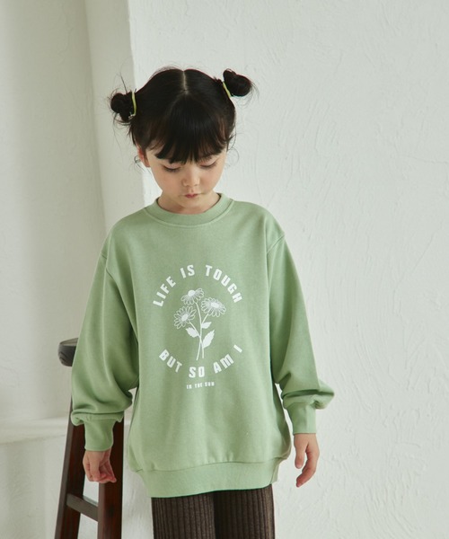 pairmanon（ペアマノン）の「裏毛 選べる8デザイン ポップ プリントトレーナー（スウェット・キッズ・ホワイト系その他/パープル系その他/ベージュ系その他2/ブルー系その他4/ブルー系その他2/ピンク系その他/ブルー系その他3/グレー系その他/イエロー系その他/ベージュ系その他/グリーン系その他/ブルー系その他/グリーン系その他2/ピンク系その他2/ブラック系その他/オレンジ系その他・110/150/140/120/90/100/130）」の7枚目の写真