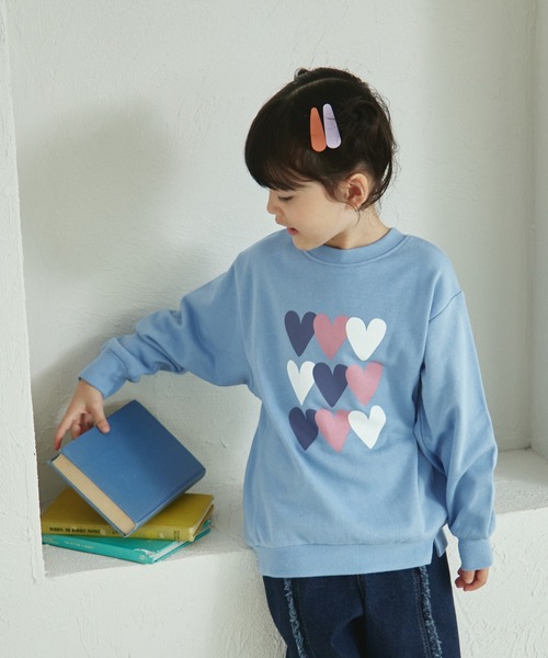 pairmanon（ペアマノン）の「裏毛 選べる8デザイン ポップ プリントトレーナー（スウェット・キッズ・ホワイト系その他/パープル系その他/ベージュ系その他2/ブルー系その他4/ブルー系その他2/ピンク系その他/ブルー系その他3/グレー系その他/イエロー系その他/ベージュ系その他/グリーン系その他/ブルー系その他/グリーン系その他2/ピンク系その他2/ブラック系その他/オレンジ系その他・110/150/140/120/90/100/130）」の10枚目の写真