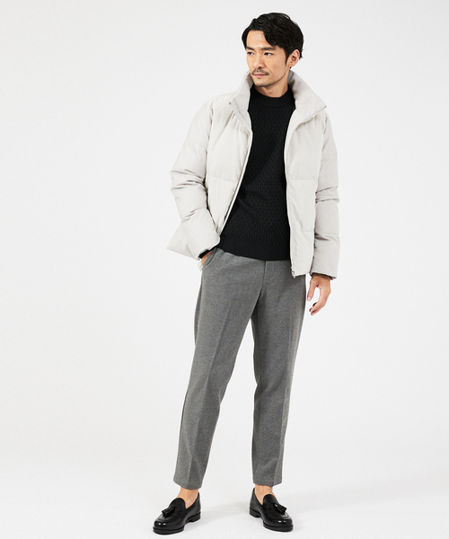 ABAHOUSE GRAY(アバハウスグレイ)の「【ハイストレッチ】幾何学 ジャガード クルーネックニット(ニット/セーター・メンズ・ブラック/ホワイト/ネイビー/モカ・48/46)」の10枚目の写真